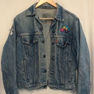 Oversized Vintage Levi's Denim Jacket w/ Patches